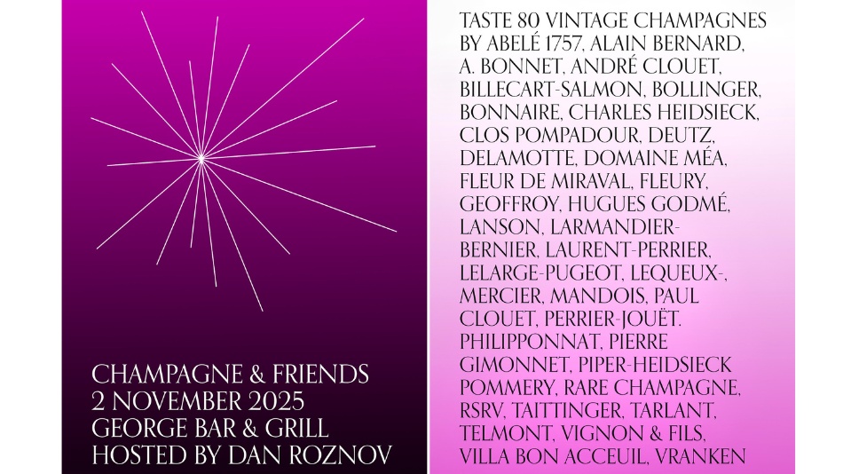 Champagne & Friends with Baur au Lac Vins @ George Bar & Grill